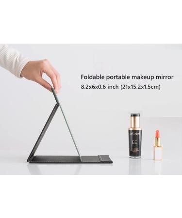 NAYSAYE Folding Travel Makeup Mirror - Portable Compact Vanity Desk Mirror with Stand - Large Size - Buy Online on GoSupps.com