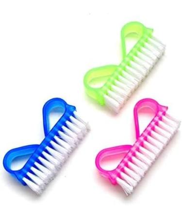 Nail Clean Brush Set - Double Sided Finger Cleaning Brushes (3 Pcs) - Strong Bristles, Ergonomic Handle - Ideal for Fingernails and Toenails - Buy Online on GoSupps.com