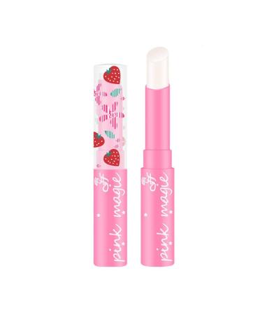 Strawberry Lip Balm Color Changing Hydrate Lipstick Waterproof Long Lasting Nourish Lip Care Lip Moisturizer 1 Piece Pink