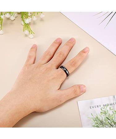 Genuine Hematite Rings Set - 24 Pieces Non-Magnetic Black Stone Rings for Negative Energy - Sizes 6-13 | Teen Girl Cool Jewelry - Buy Online on GoSupps.com