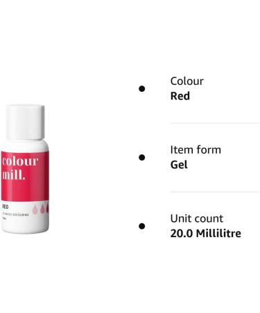 Colour Mill Oil Based Food Colouring 20ml - Vibrant Red Shade - Buy Online on GoSupps.com