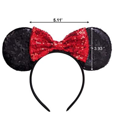 Disney Minnie Mouse Ears Headband Set for Women and Kids - Includes Hair Clips and Scrunchies - Ideal for Birthday Party or Christmas Celebration - Buy Online on GoSupps.com
