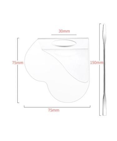 Beaupretty 3 Sets Heart Makeup Mixing Palette - Acrylic Nail & Foundation Blending Tray with Spatulas for Professional Makeup Artistry - Buy Online on GoSupps.com