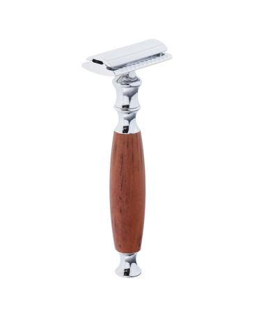Premium Wooden Handled Double Edge Razor for Mustache - 12.5 x 4.5 cm - Eco-Friendly Shaving Solution - Buy Online on GoSupps.com