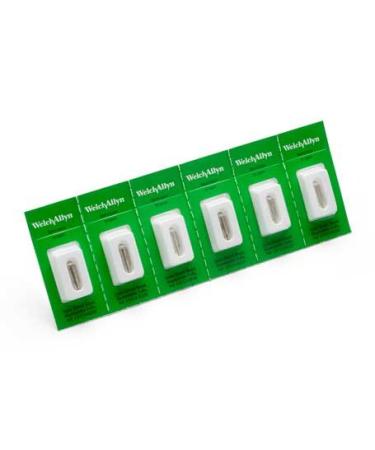 Welch Allyn 03400-U6 Replacement Halogen Lamp for 21111 24031 Otoscopes and 27200 27250 Illuminators 2.5V (Pack of 6)
