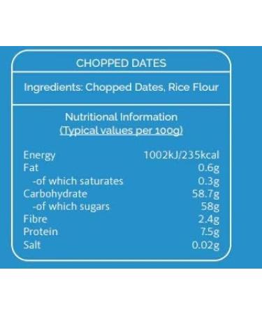 Chelmerfoods Dates - Chopped 3kg | Premium product | Chopped dried dates can be enjoyed on their own as a healthy snack. - Buy Online on GoSupps.com