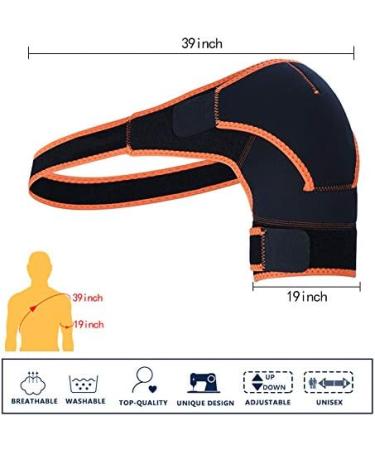 VGEBY Adjustable Shoulder Support Strap - Sports Gym Compression Wrap for Men & Women | Ideal for Injury Recovery & Fitness - Buy Online on GoSupps.com