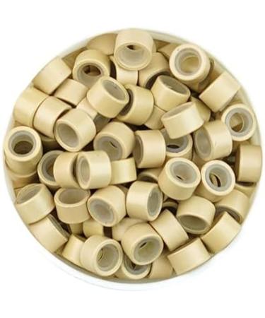 Kullke 500 Pcs 5.0mm Silicone Lined Micro Rings for Hair Extensions - Light Blond Nano Beads - 500PCS - Buy Online on GoSupps.com