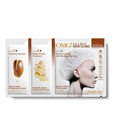 Double Dare OMG! 3-in-1 Self Hair Clinic For Damaged Hair 3 Step Kit