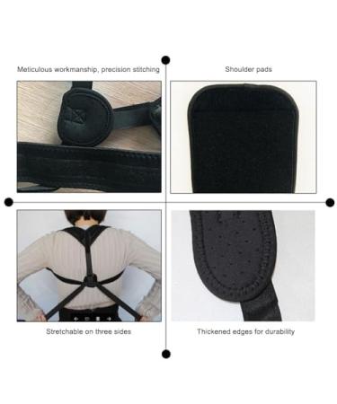 Posture Corrector and Back Brace for Women Men Back Straightener Prevent Hunchback Adjustable Back Posture Correction Belt for Body Correction-Neck Shoulder Waist & Upper Back Pain Relief (Black x 2 One Size) One Size Black x 2 - Buy Online on GoSupps.com