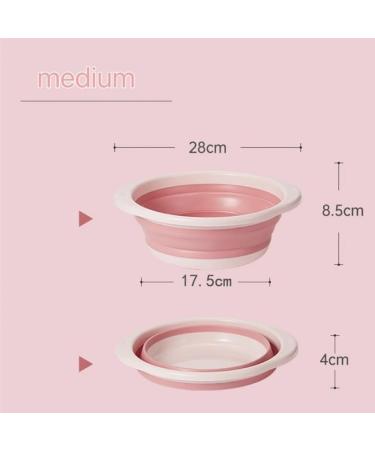 Foldable Washing Up Bowl - Portable Washing Basin - Space Saving Plastic Washtub(Pink-Medium) - Buy Online on GoSupps.com
