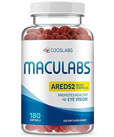 OjosLabs Eye Vitamins - AREDS 2 Based Formula - Eye Vitamin with Lutein & Zeaxanthin for Macular Health - Vision Supplements for Adults - 180 Softgels Support & Care for Eyes - Made in USA 180 Count (Pack of 1)