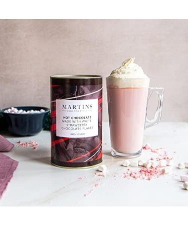 Martins Chocolatier Hot Chocolate Gift Set (Strawberry) | Drinking Chocolate Made with Belgian Chocolate Shavings | Includes Glass and Marshmallows - Buy Online on GoSupps.com