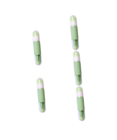 Angoily 5 Sets Telescopic Makeup Brush Convenient Makeup Tool Double Ended Makeup Brush Dresser Tool Girl Makeup Cosmetics Brush Eye Makeup Brush Eyebrow Beauty Tools Plastic Double Head