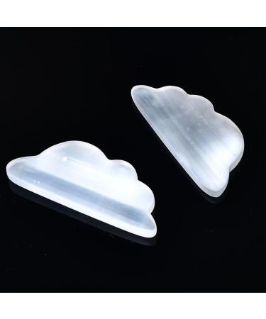 Cloud Shaped Bowl Natural Selenium Crystal Gypsum Cast Disc Reiki Gem Specimen Home Bowl Decorating Gift - Buy Online on GoSupps.com