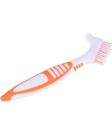 Libcflcc Double-Sided Prosthesis Toothbrush - Ergonomic Plastic Handle Multi-Layered Bristles for False Teeth Oral Care - Home Use - Buy Online on GoSupps.com