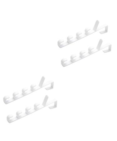 STOBAZA 4 Pcs Towel Hooks Multifunctional Hooks Door Hanging Rack Hanger Coat 2pcsx2pcs Whitex2pcs