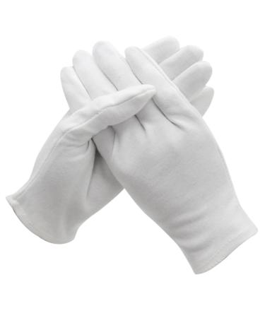 FRCOLOR 12 Pairs Moisturising Gloves Work Gloves Spa Gloves Gloves for Hand Care Work Safety Gloves Inspection Gloves for Jewellery White Insulation