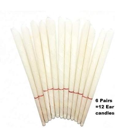 Hopi Ear Candles Natural Ear Candles 12 Pack (6 pairs) Beeswax Ear Candling Cones Organic ear wax removal blocked ears therapeutic tinnitus relief sinus release migraine relief holistic treatment - Buy Online on GoSupps.com