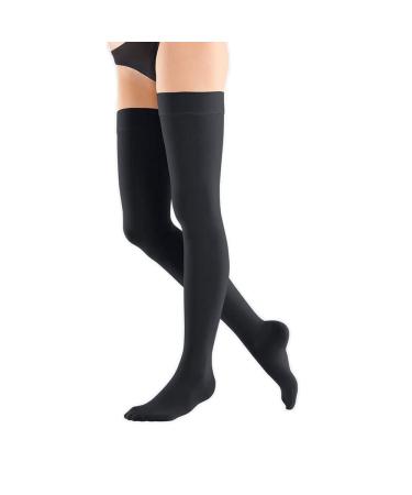Bauerfeind VenoTrain soft AG CCL2 compression thigh stockings L plus anthracite short