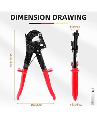 HS325A Aluminum Copper Ratchet Cable Cutter - Cuts Up to 240mm - Efficient Cable Cutting Tool - Buy Online on GoSupps.com