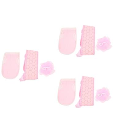 Didiseaon 3 Sets Three Piece Bath Towel Set Sponge Body Strap