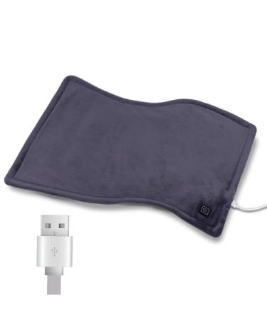 Comfheat USB Heating Pad for Pain Relief, Portable Heated Car Travel Blanket Pads Heat Settings & Auto Shut Off, Moist & Dry Hot Therapy for Abdomen Cramps (16"x 12") (No Power Bank)