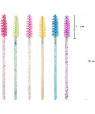 Makeup Brush Tool Kits 50 PCS Disposable Eyelash Brushes Mascara Wands Eye Lash Eyebrow Applicator Cosmetic (Purple) - Buy Online on GoSupps.com