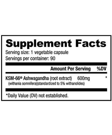 NutraBio Labs Ashwagandha KSM-66 - 600mg, 90 V-Caps | Premium Stress Relief & Energy Booster - Buy Online on GoSupps.com