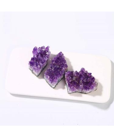 Crystal Hole Natural Quartz Amethyst Cluster Stones Specimen Home Decoration Crafts Purple Crystal Sample 1Pcs Crystsl Cluster 30-40g Crystal Hole (Color : Crystsl Cluster Size : 130-150g) 130-150g Crystsl Cluster