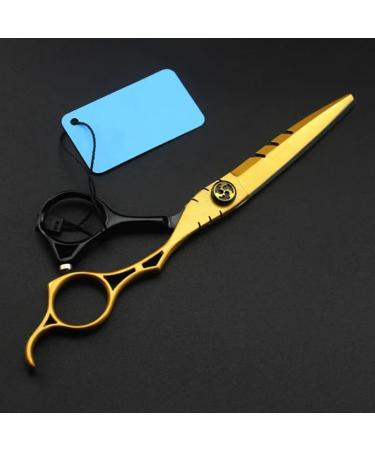 Hair Cutting Scissors 6 Inch Professional Japan Steel Gold Hollow Hair Scissors Haircut Thinning Barber Makas Hair Cutting Shears Hairdressing Scissors Set - Buy Online on GoSupps.com