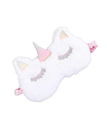 FRCOLOR Mask Sleeping Mask Masquerade Mask Night Eyeshade Cartoon Masks Cute Sleeping Eye Mask Night Blindfold Eye Cover Sleep Mask Eye Shadow Facial Mask Trumpet Embroidered White White 1 Count (Pack of 1)