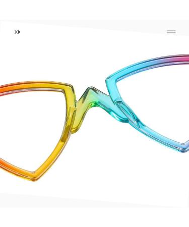 PARWANA Personality Triangle Reading Glasses - Stylish Blue Light Blocking Eyewear for Women +200 B5 - Anti Eyestrain & Comfortable - Buy Online on GoSupps.com