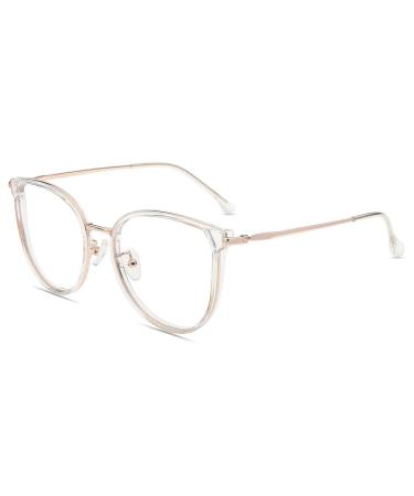 Firmoo Blue Light Blocking Glasses for Women Men Anti Glare Eyestrain Computer Gaming Glasses Anti Bluelight Blue Blocker Non Prescription Eyeglasses Clear-s0165 1.0 x