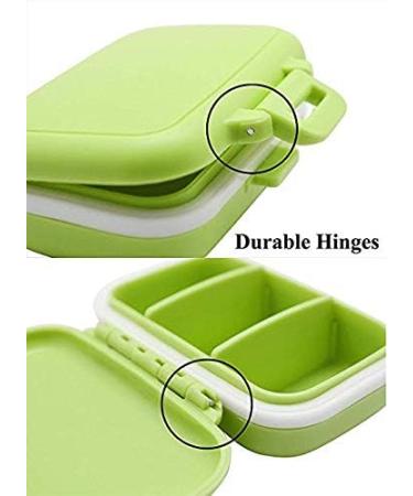 Small Pill Box - Travel Medication Case with 3 Compartments | Daily Vitamin Organizer (Pink & White) - International Shipping Available - Buy Online on GoSupps.com