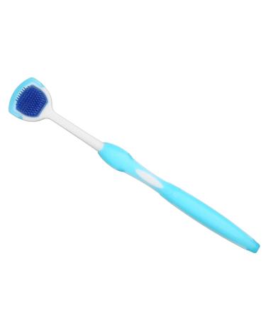 Silicone Tongue Brush Long Handle 10 Pcs for Adults - Blue | Effective Tongue Cleaner - Buy Online on GoSupps.com