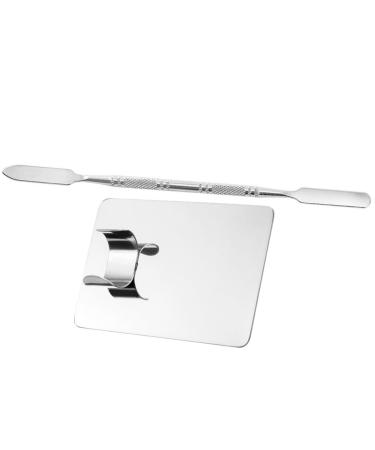 TEHAUX Palette de M lange Fondation en Acier Inoxydable Spatule Outil Maquillage Compact pour Usage en Salon et Maquillage Artistique