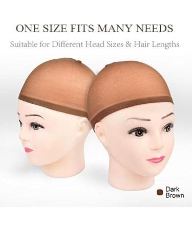 MORGLES 8 Pcs Brown Wig Caps - Nylon Stocking Cap for Women Makeup - Buy Online on GoSupps.com