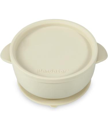 Shop Pandaear Baby Bowl Set - 3 Leak-Proof Silicone Dishes with Suction Cup & Lid for Toddlers | BPA-Free Soft & Safe | Linen Brown Beige Pink - Buy Online on GoSupps.com