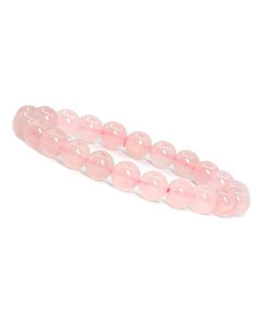 Emilys Gems Power - Chakra Bracelets | Stretchable | 8mm Natural Stone - For your well-being Rose Quartz