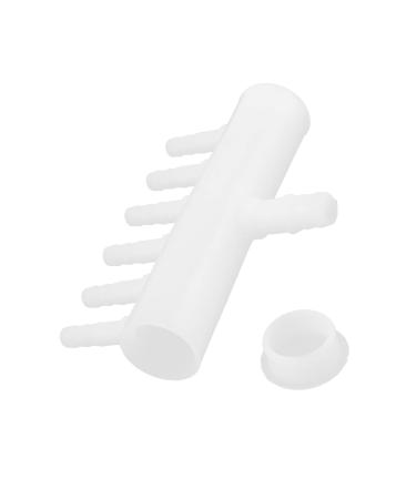 A ABSOPRO 6 Outlet Pond Pump Distributor Air Divider Valve Replacement Plastic White
