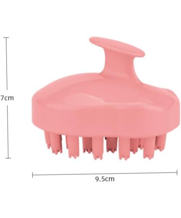 Anneomas Silicone Massage Brush - Scalp Massager for Shampoo & Dandruff Removal - Pink 9.5x7cm - Buy Online on GoSupps.com
