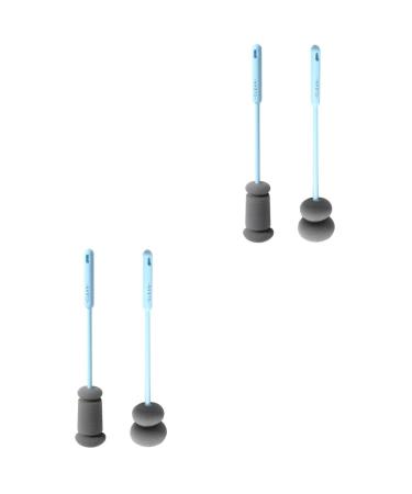 Homsfou 4 pieces of glass carafs flower vase made of glass clear vases for flowers glass washing brush glass cleaner glass water bottle bottle brush sponge cleaning brush cup of milk cup baby (1 Pack) as shown