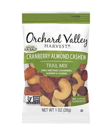 Orchard Valley Harvest Cranberry Almond Cashew Trail Mix - 1oz Bags (Pack of 15) | Non-GMO, No Artificial Ingredients - Buy Online on GoSupps.com