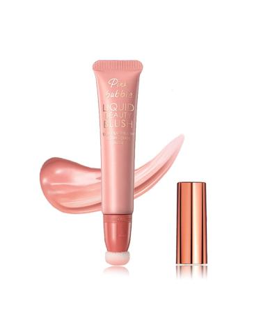 SWETIYOU Blush Beauty Wand  Liquid Blush Makeup Wand with Cushion Applicator for Natural-Looking  Dewy Finish  Liquid Blush for Long-Wearing  Lightweight Blendable Blush Rouge Stick(Color:Orange Pink)