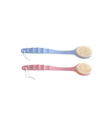 HEALLILY Long Handle Bath Brush Set - Soft Shower Back Scrubber Massager for Home Bathroom (2pcs) - Buy Online on GoSupps.com