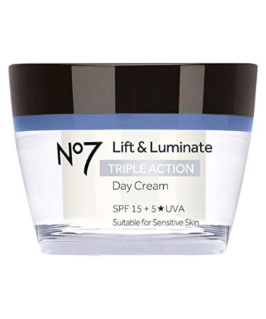 Boots No7 Lift & Luminate TRIPLE ACTION Day Cream 50ml 15 SPF + 5*UVA - Suitable for sensitive skin