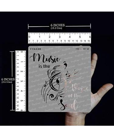 CrafTreat Music Stencil - Voice of The Soul - 6x6 Inch - Reusable DIY Art Stencil for Home Decor - Music Template for Painting on Wood, Canvas, Paper, Fabric, Floor, Wall and Tile - Buy Online on GoSupps.com
