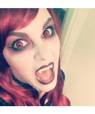 Funzera Red Devil Colored Contact Lenses for Halloween - Non-Prescription Cosplay & Carnival (2 Pieces) - Buy Online on GoSupps.com