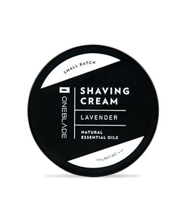 OneBlade Black Tie All-Natural Lavender Shaving Cream for Men 150ml - Sulfate Paraben & Alcohol Free